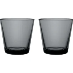 Aktiivinen Juomalasit-IITTALA Juomalasi 21cl 2kpl Tummanharmaa