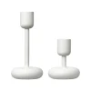 Kynttilänjalat-IITTALA Kynttilänjalka valkoinen 107+183mm 2-kpl