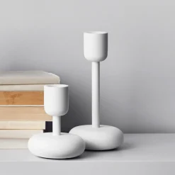 Kynttilänjalat-IITTALA Kynttilänjalka valkoinen 107+183mm 2-kpl