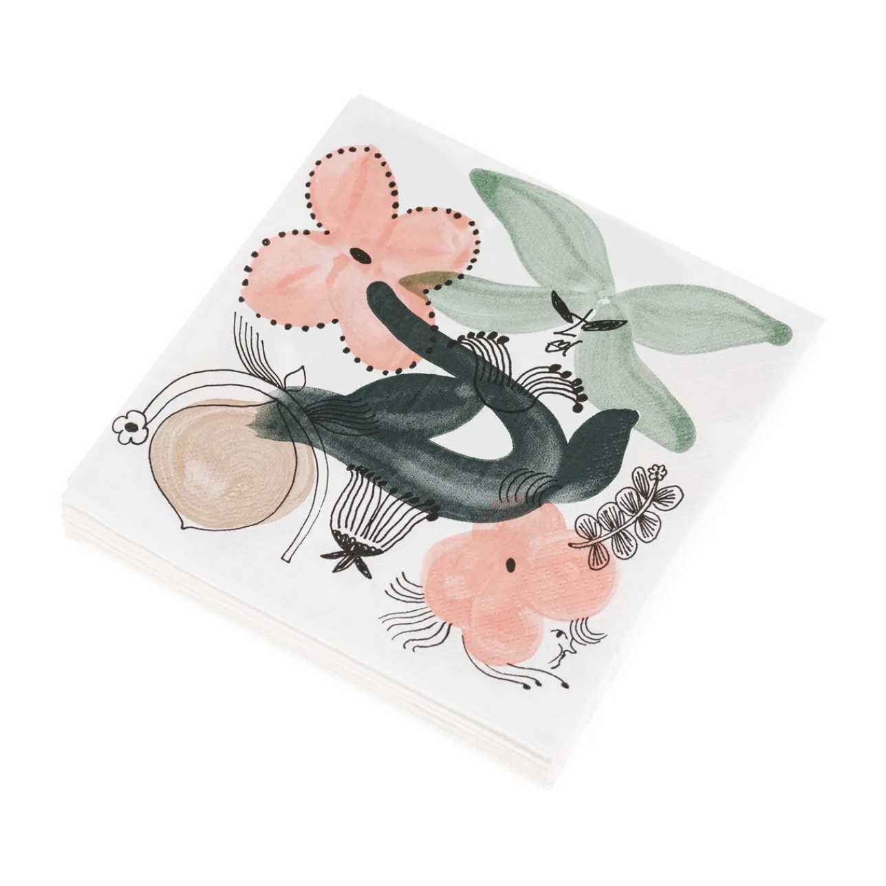 Keittiötekstiilit-IITTALA Paperiservetti 33x33cm 20kpl vihreä