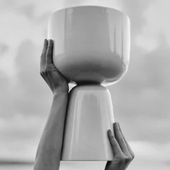 Kukkaruukut-IITTALA Ruukku jalallinen L Valkoinen