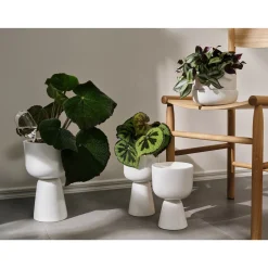 Kukkaruukut-IITTALA Ruukku jalallinen S korkea Valkoinen