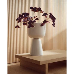 Kukkaruukut-IITTALA Ruukku jalallinen S korkea Valkoinen