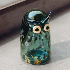 Birds By Toikka|Taide-Esineet-IITTALA Sarvipöllö 110x175mm havunvihreä Havunvihreä